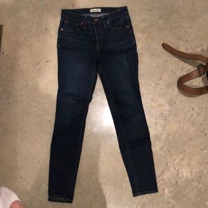 Madewell 9” high rise skinny jeans